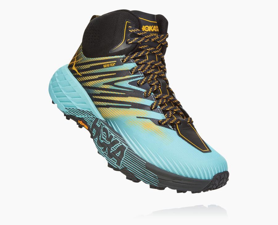 Hoka One One Speedgoat Mid Gore-Tex 2 - Women Trail Shoes - Blue,Australia VEY-426830